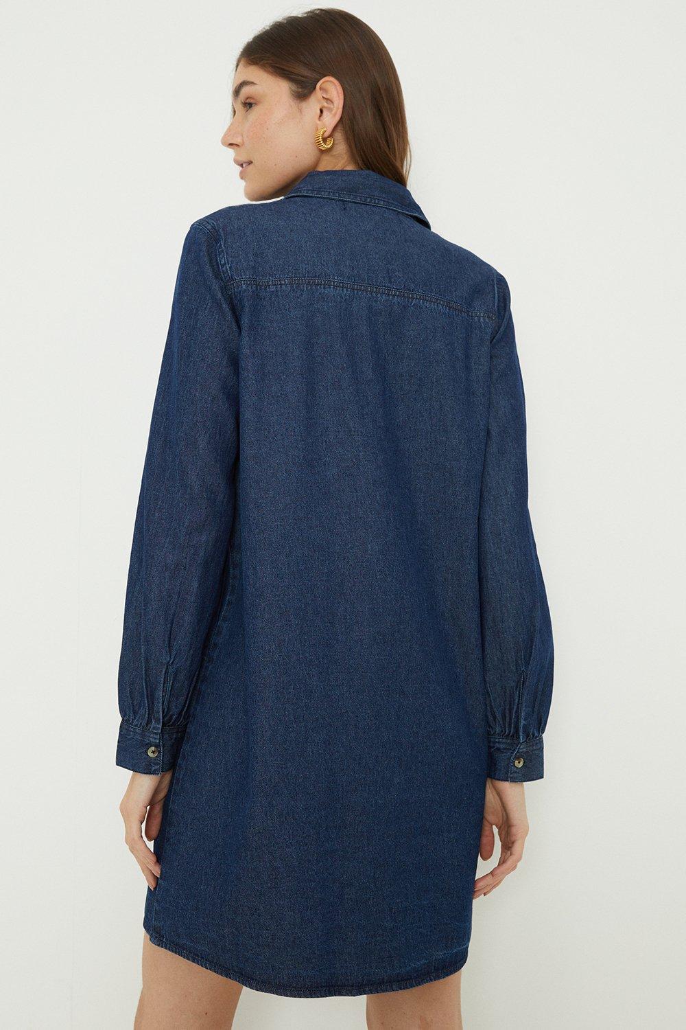 Dorothy perkins indigo hot sale denim shirt dress